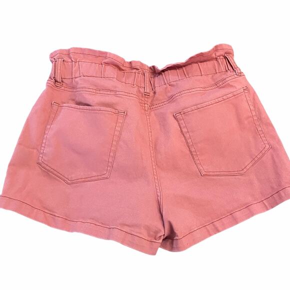 Wild Fable Paperbag Shorts Womens Large Double Button Pockets Pink High Waisted - Picture 2 of 9